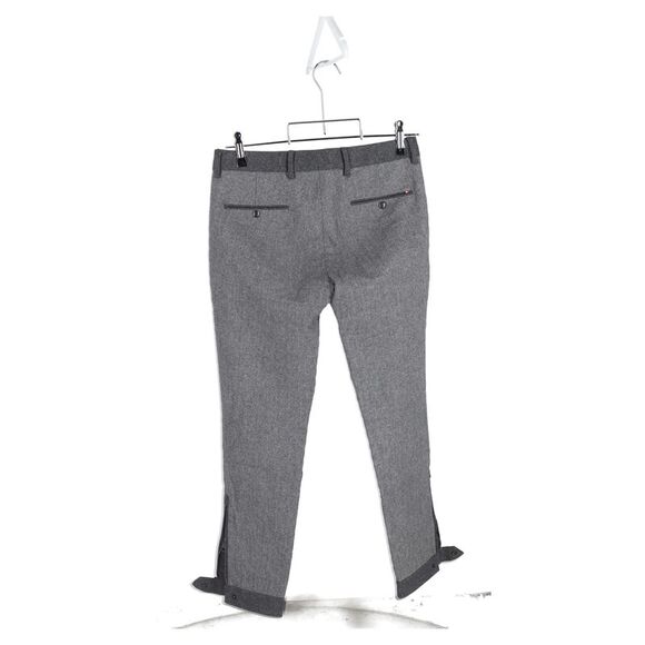 Moncler Mid-Waist Straight-Leg Trousers in Grey Wool - Picture 5 of 6